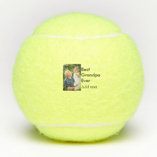 Beste opa ooit voeg fotonaam klassiek elegant toe tennisballen