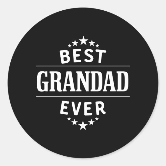 Beste opa ooit voor Engelse opa Ronde Sticker (Voorkant)