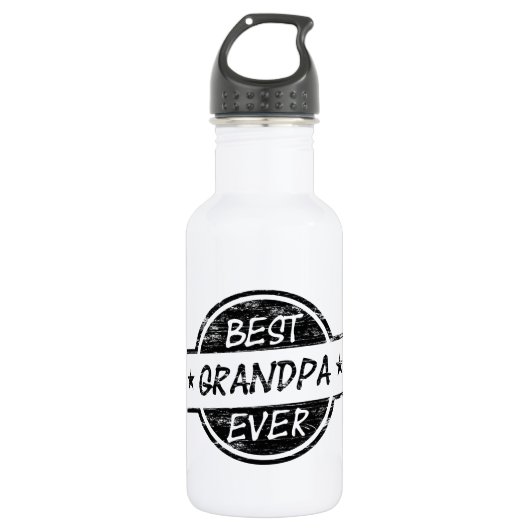 Beste opa ooit zwart waterfles  (Voorkant)