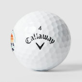 Beste opa op Par Custom Fathers Day Golfballen (Logo)