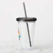 Beste opa op Par Retro Aangepaste vaderdag Logo Acryl Drinkbeker (Links)