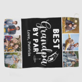 Beste opa, Par Custom 6 Foto Vaderdag Golfhanddoek (Horizontaal)