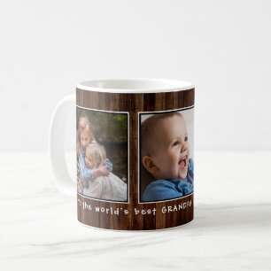 Beste opa Rustic Wood ter wereld Koffiemok