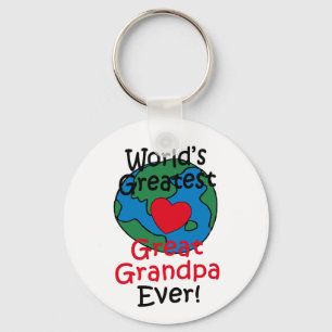 Beste Opa van de Wereld Hart Sleutelhanger