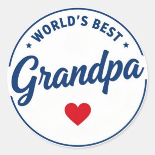 Beste opa van de wereld ronde sticker