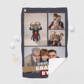 Beste opa van Par 4 fotocollage Golfhanddoek (Insitu)