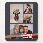 Beste opa van Par 4 fotocollage Muismat (Voorkant)