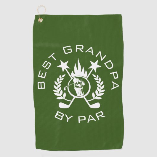 Beste opa van Par Father's Gift Golf Towel Golfhanddoek (Voorkant)