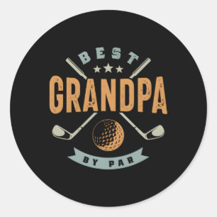 Beste opa van Par Golf Grandad Golfen Ronde Sticker