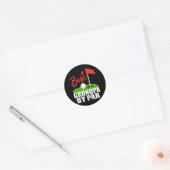 Beste opa van Par Golf Ronde Sticker (Envelop)
