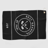 Beste opa van Par | Grappige golfer humor golf Golfhanddoek (Horizontaal)