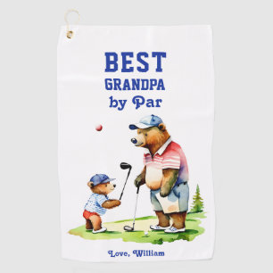 Beste opa van par grootvader geschenken golfhanddoek