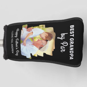 Beste Opa van Par Happy Fathers Day Custom Photo Golfheadcover