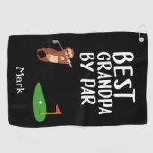 Beste opa van Par voor opa Golfhanddoek (Horizontaal)