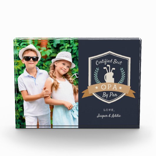 Beste OPA-versie op Par | Golf Grandpa Fotoblokken (Voorkant)