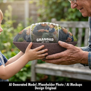 Beste Opa Vet Foto Collage American Football
