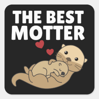 Beste otter otter-spel voor zoete zoogdieren vierkante sticker