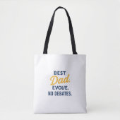 Beste ouder ooit Canvas tas | Grappig geen debat c (Voorkant)