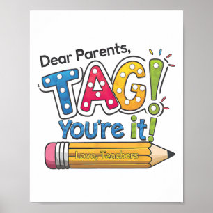 Beste ouders, jullie zijn aan de beurt, leerkracht poster