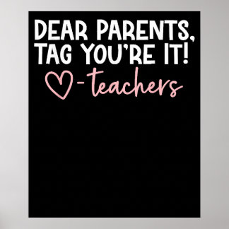 Beste ouders Label YourE IT Love Laatste schooldag Poster