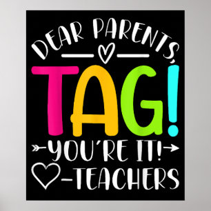 Beste ouders Label YourE IT Love Laatste schooldag Poster