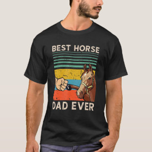 Beste paardenvader ooit vintage gelukkige Vaderdag T-shirt