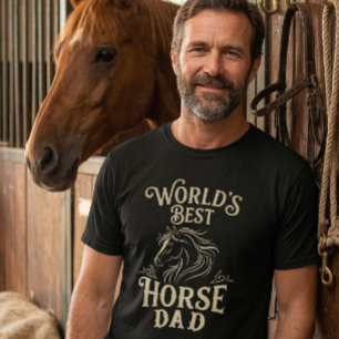 Beste Paardenvader Ter Wereld Vintage Equestrian C T-shirt