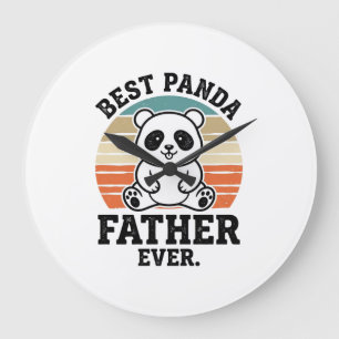 Beste Panda Vader Ooit Vintage Panda Shirt Design_ Grote Klok