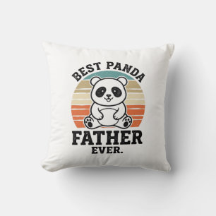 Beste Panda Vader Ooit Vintage Panda Shirt Ontwerp Kussen