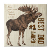 Beste Pap # 1 Pap Award  Moose Tegeltje (Voorkant)