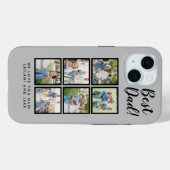 Beste pap! 6 Fotocollage Modern Lichtgrijs Case-Mate iPhone Case (Achterkant (horizontaal))