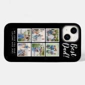 Beste pap! 6 Fotocollage Modern Zwart Case-Mate iPhone Case (Achterkant (horizontaal))