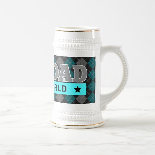 Beste pap Argyle-Vaderdag ter wereld Bierpul (Rechts)