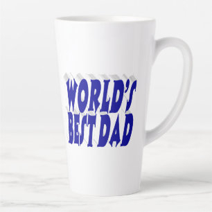 Beste pap blauwe 3d tekst latte mok