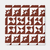 Beste pap bruin rood patroon magneet (Voorkant)