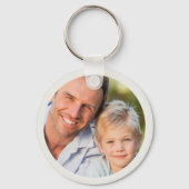 Beste Pap By Par Foto Golf Ball gepersonaliseerd Sleutelhanger (Achterkant)