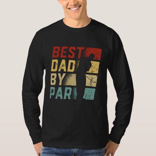 Beste Pap By Par Golf Lover Gift Funny Vaderdag T-shirt (Voorkant)