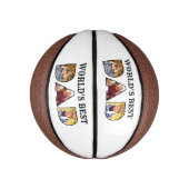 Beste pap Citaat 3 Foto Collage Basketbal (Verticaal)