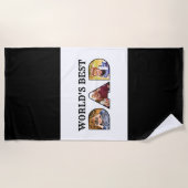 Beste pap Citaat 3 Foto Collage Strandlaken (Voorkant)