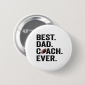 Beste pap Coach Ever Vaderdag Gift Ronde Button 5,7 Cm (Voorkant /achterkant)