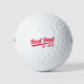 Beste pap door par Vaderdag Gift rood Golfballen (Voorkant)