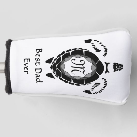 Beste pap Ever Diamond Zee Turtle Golf Head Hoesje Golfheadcover (Voorkant)