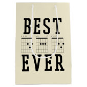 Beste pap Ever Guitar Chords | Vaderdag Cadeau Medium Cadeauzakje (Achterkant)