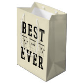 Beste pap Ever Guitar Chords | Vaderdag Cadeau Medium Cadeauzakje (Achterkant Gekanteld)