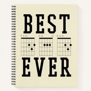Beste pap Ever Guitar Chords   Vaderdag Cadeau Notitieboek