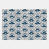 Beste pap Ever Mustache Vaderdag Inpakpapier Vel (Voorkant 2)