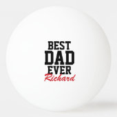 Beste pap Ever Red Monogrammed Vaderdag Pingpongballen (Voorkant)