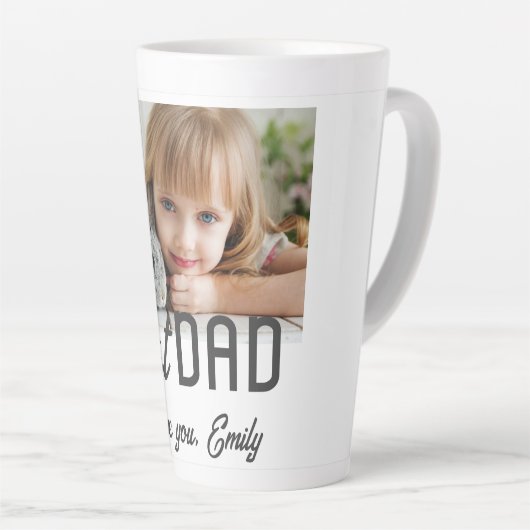 Beste pap foto vaderdag latte mok (Rechterhoek)