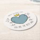 Beste pap Happy Vaderdag | ONDERZETTER (Gebogen)