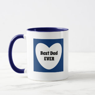Beste pap in de luie marineblauw wit hart mok